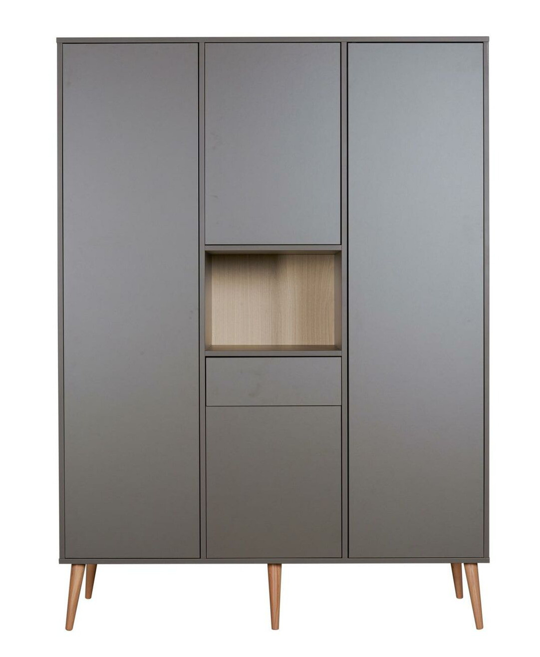 Quax Armoire Portes Niche Bois Laqu Marron Et H Tre Clair Cosy