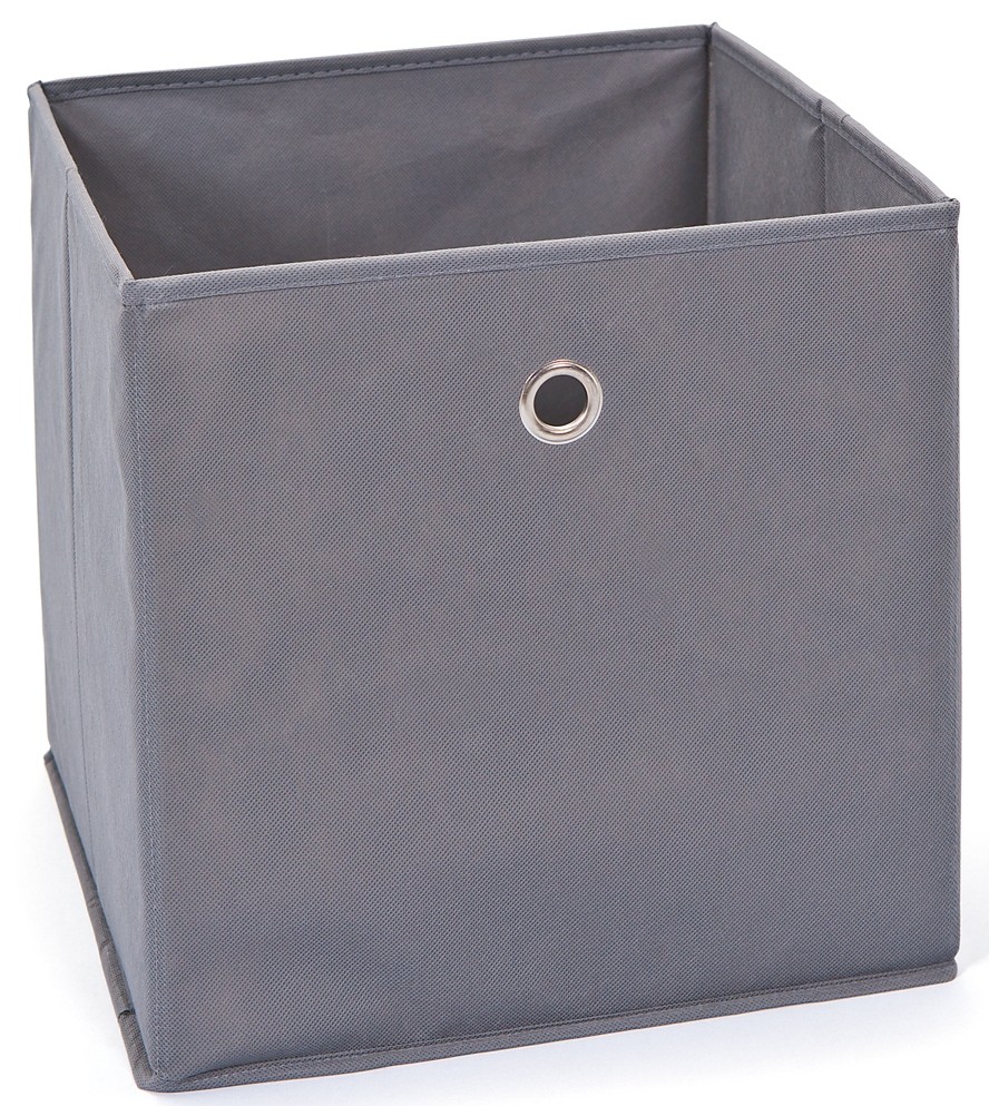 Boîte de rangement pliable tissu gris Peggy LesTendances fr