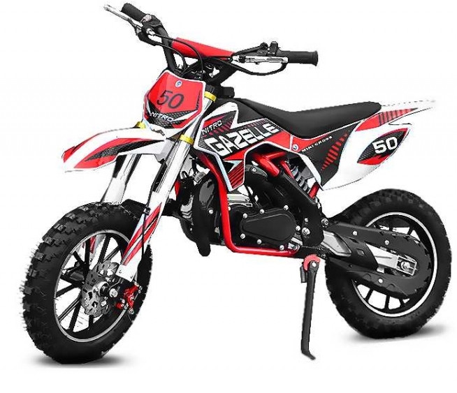 Moto Cross 49cc Gazelle Deluxe 10 10 E Start Rouge LesTendances Fr