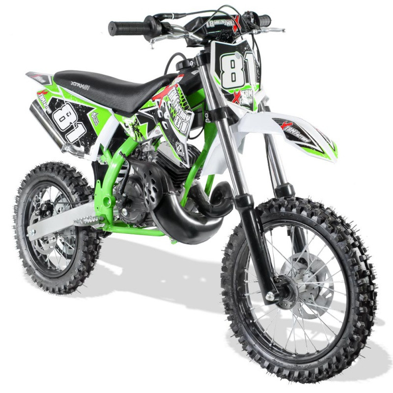 Moto Cross Automatique 50cc Sporty 14 12 3 5cv Vert LesTendances Fr