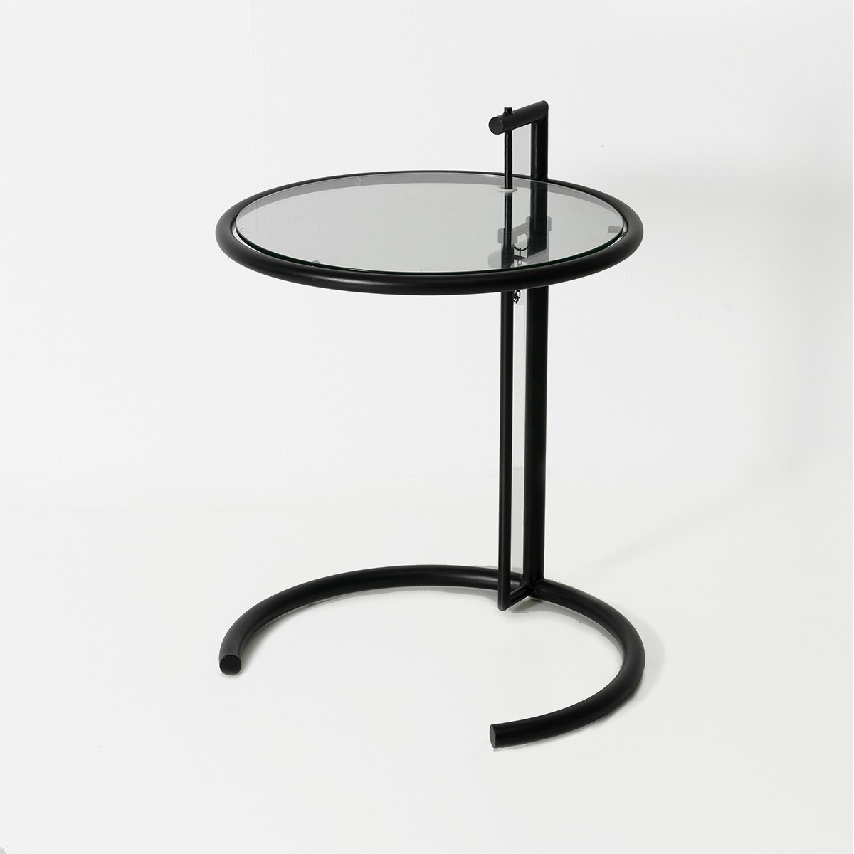 Thai Mobilier Table D Appoint Verre Tremp Et M Tal Noir Junie