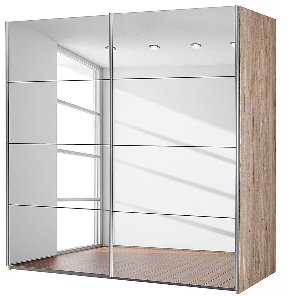 Mobel select Armoire 2 portes coulissantes 181 avec miroir et chênes