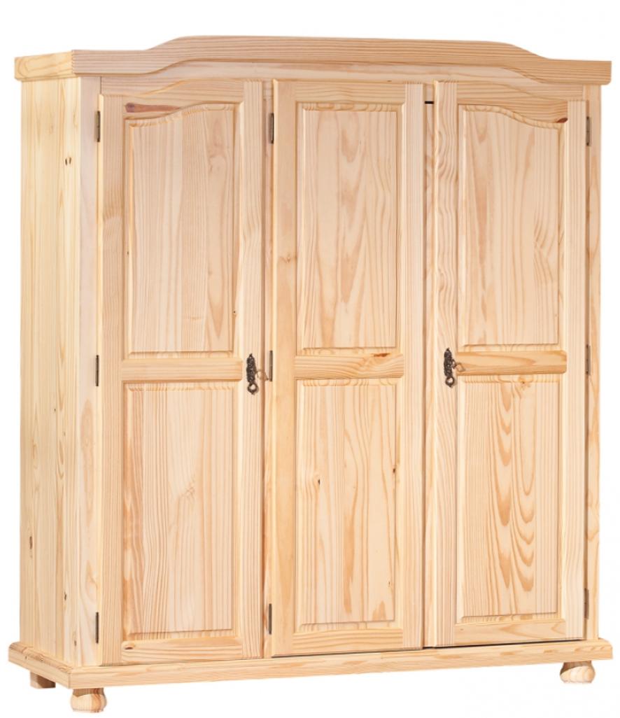 Armoire Portes Pin Massif Clair Naturalia LesTendances Fr