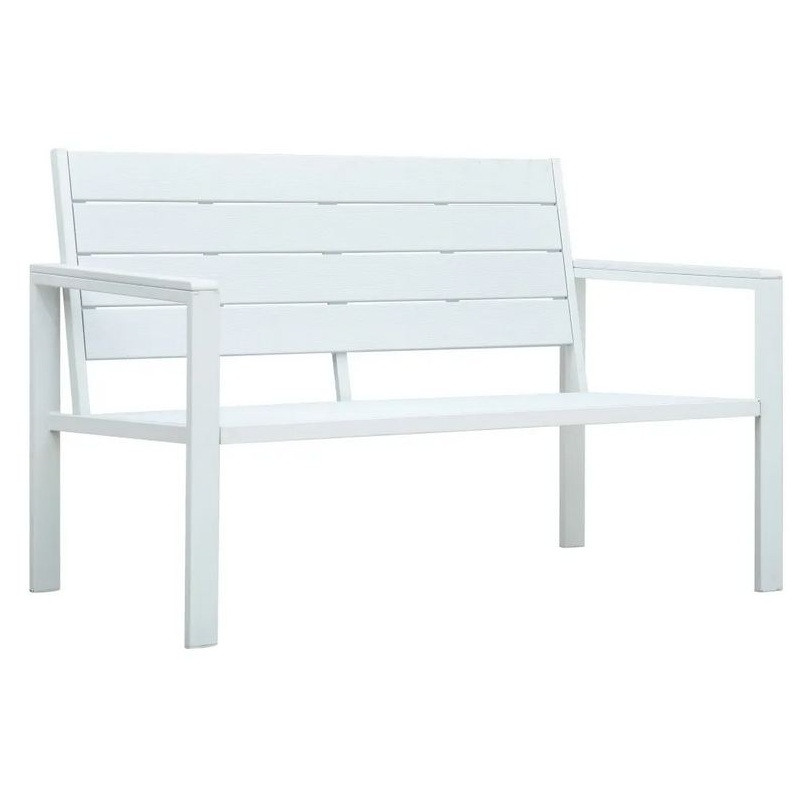 Octane Banc De Jardin Polyethylene Et Metal Blanc Nesly Lestendances Fr