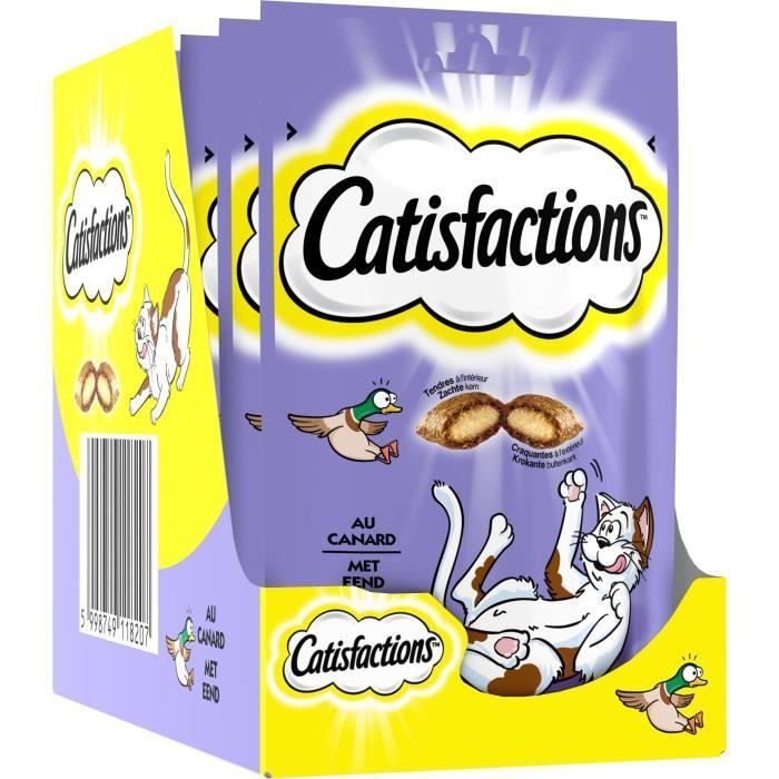 Catisfactions Friandises Au Canard Pour Chat Et Chaton 60 G X6 Lestendances Fr