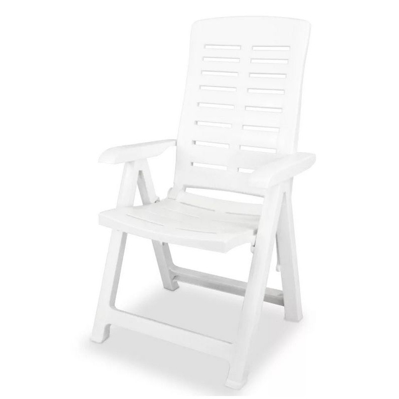 Octane  Chaise de jardin pliable plastique blanc Bouka  Lot de 2