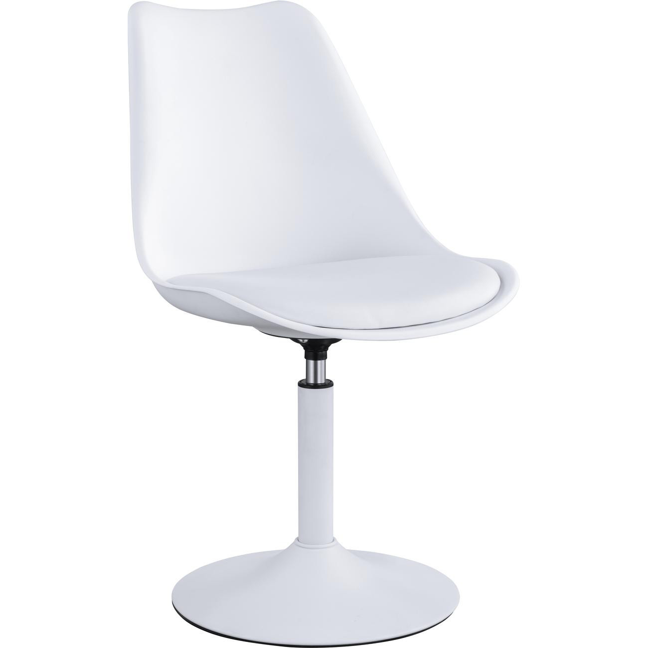 Chaise pivotante plastique blanc et pieds métal Ivy  Lot de 2