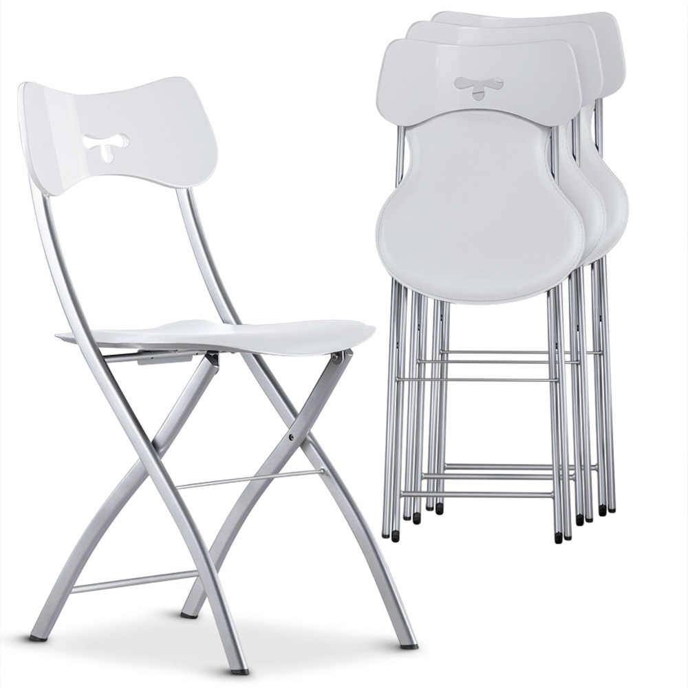 Chaise pliante Blanche Tedy | LesTendances.fr