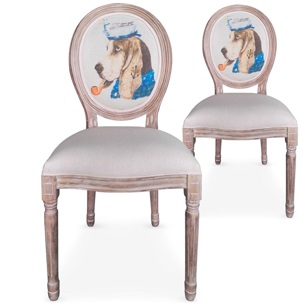 chaises medaillon royale doggy beige 51740