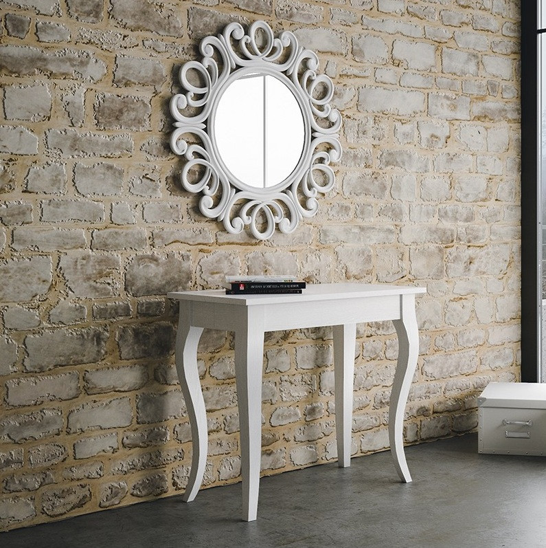 Console extensible bois blanc Landie 90/308 cm ...