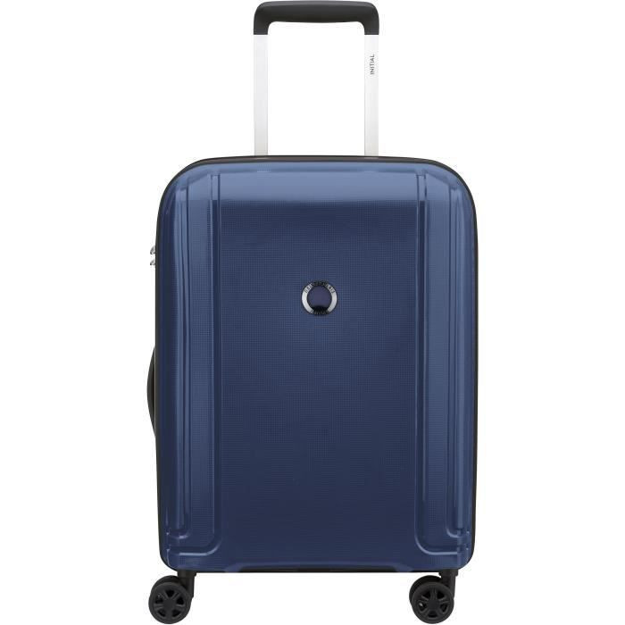 Delsey Valise Trolley Brisban Cm Cabine Slim Roues Tsa Polypropylene Bleu Marine