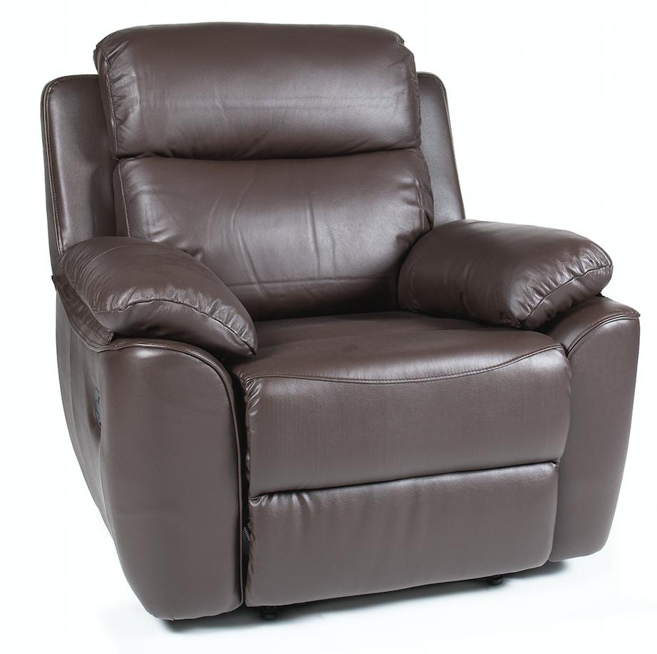 Fauteuil de relaxation manuel Cuir Marron Brak  LesTendances.fr