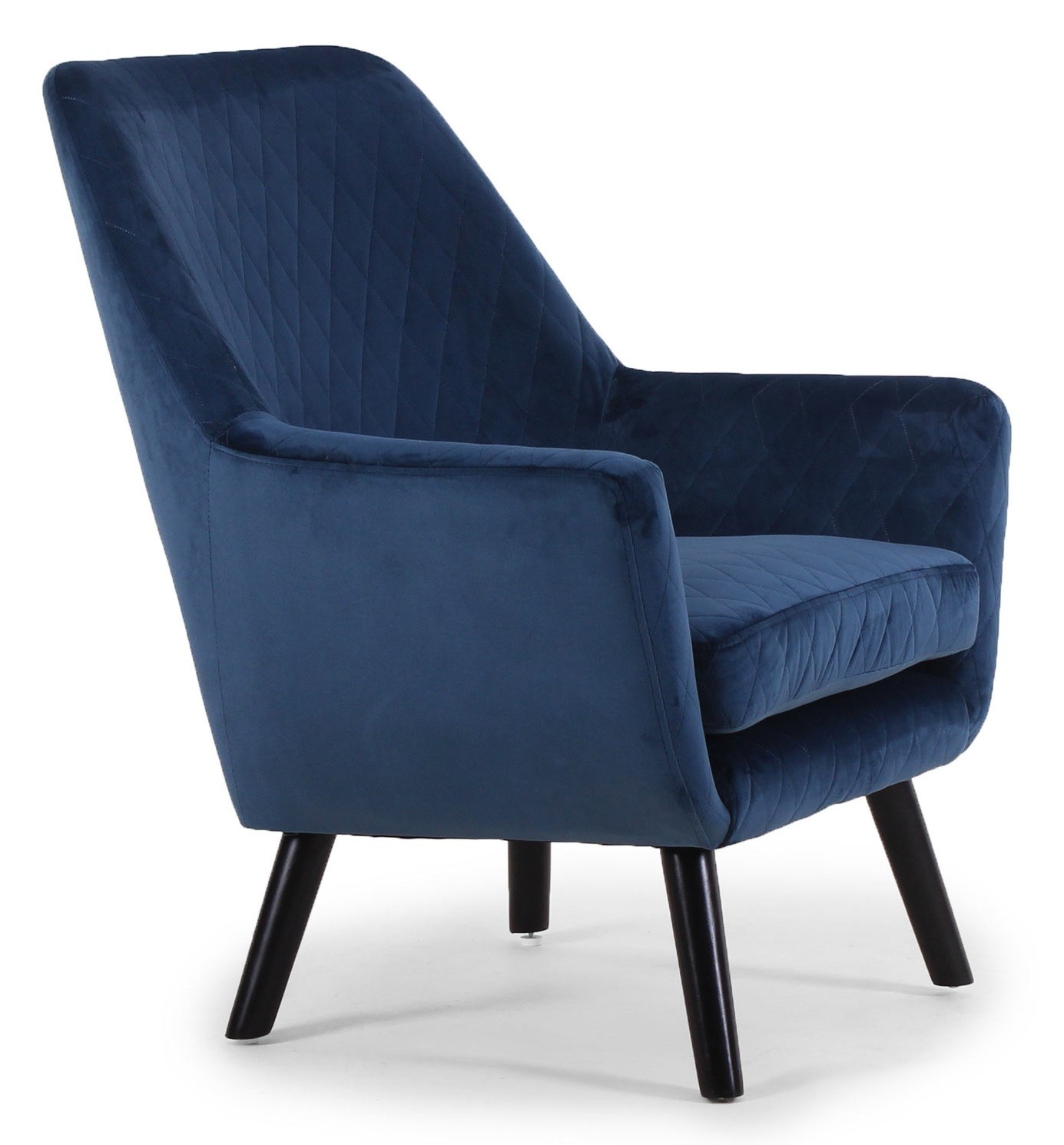 Fauteuil moderne en velours bleu Madi LesTendances.fr