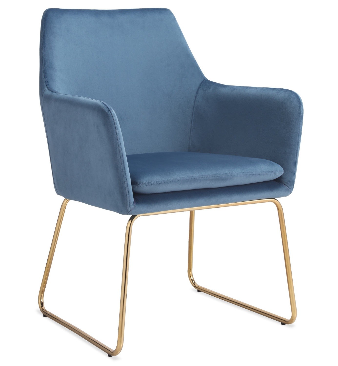 Fauteuil moderne velours bleu Jaria | LesTendances.fr