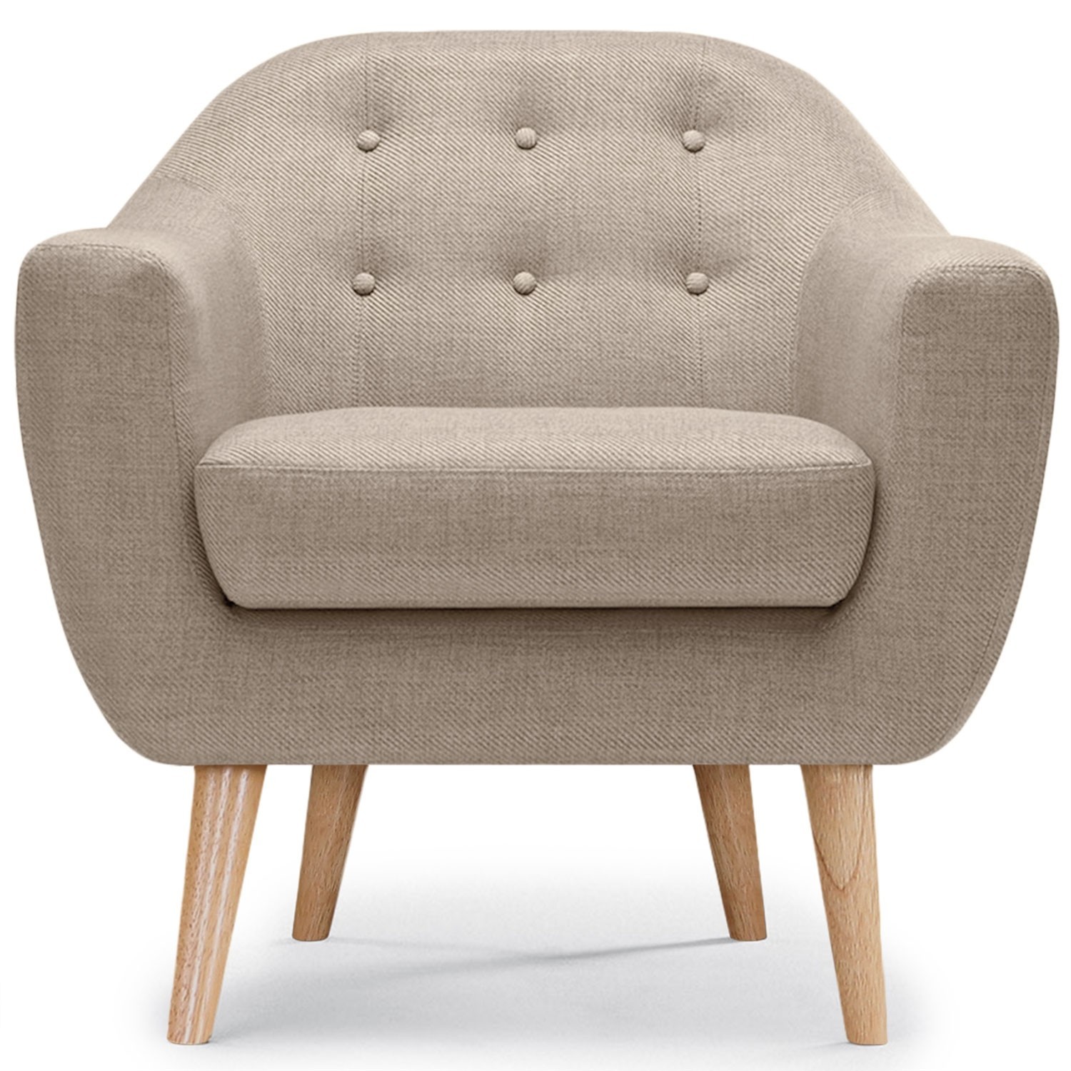 Fauteuil scandinave beige Kindy LesTendances.fr