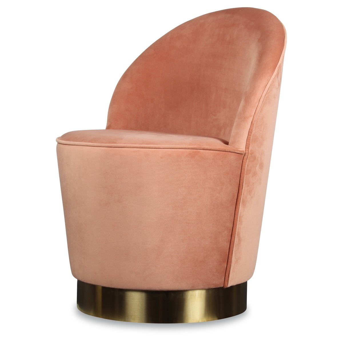 Fauteuil velours rose poudre art déco LesTendances.fr