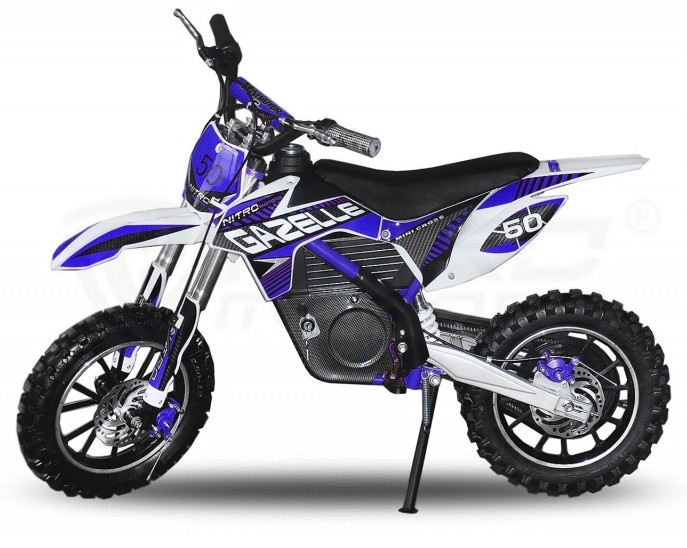 Gazelle 500W lithium 36V bleu 10 10 pouces Moto cross  