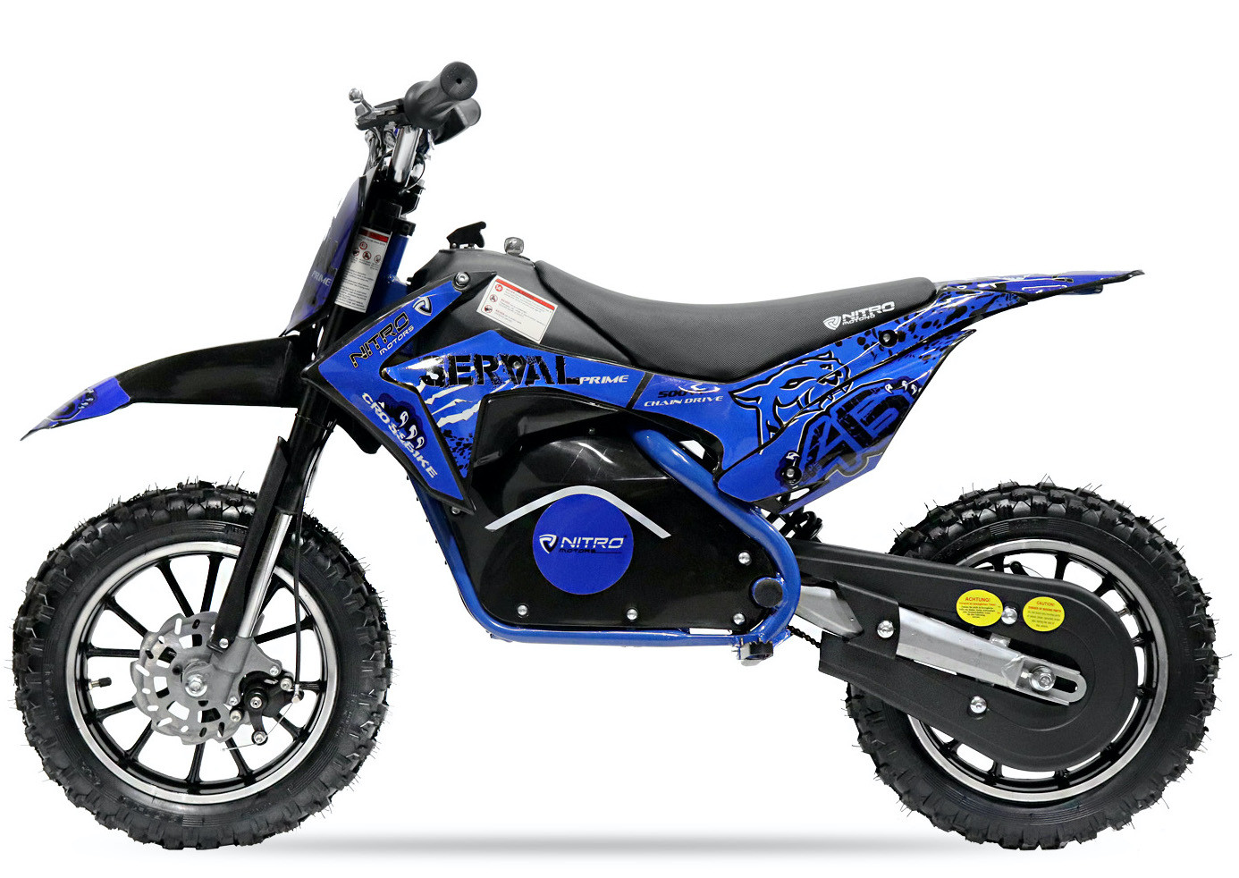  Moto  cross lectrique 500W  36V 10 10 Prime bleu 