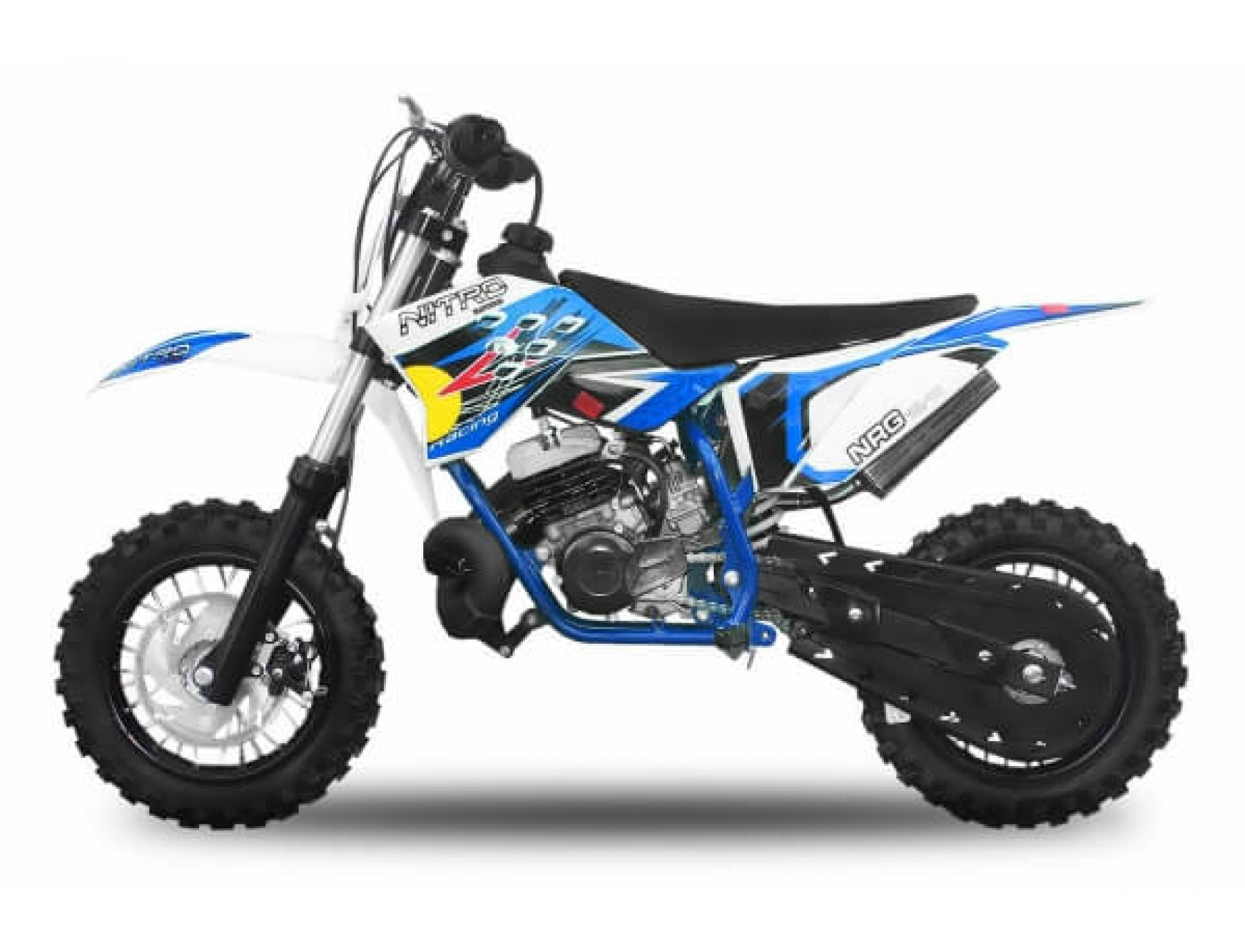 NRG50 49cc bleu 10 10 Moto cross  enfant  moteur 9cv kick 