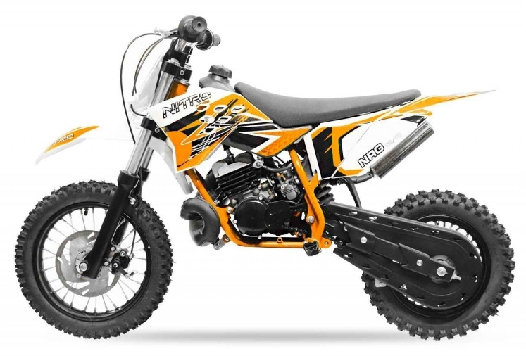 NRG50 49cc orange 12 10 Moto  cross enfant  moteur 9cv kick 