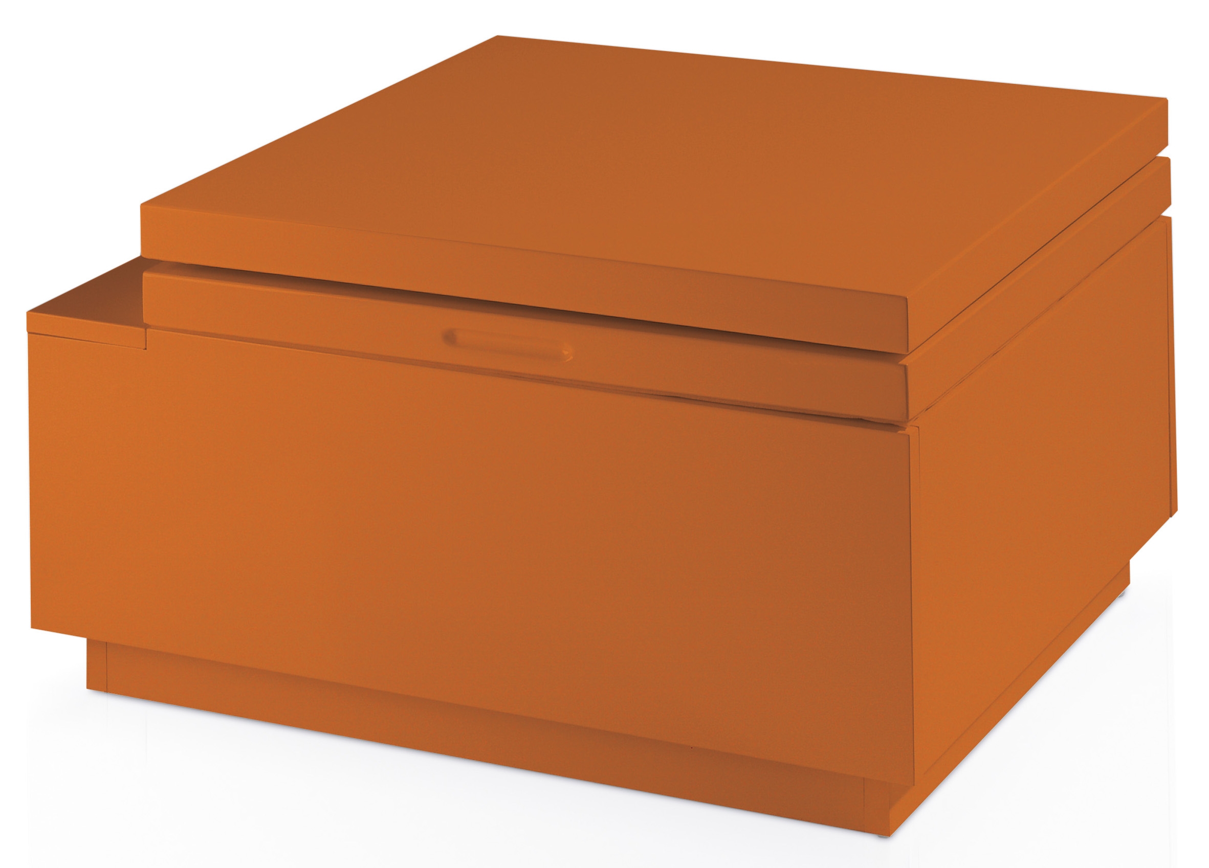 Designer - Table basse relevable Laquée Orange Kuba ...