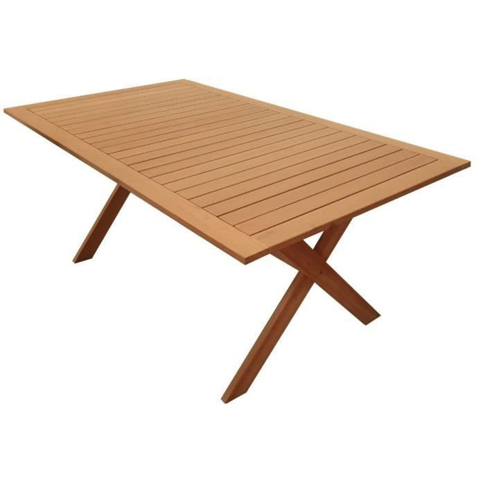 Table de jardin rectangulaire pliable en acacia  180 x 100 x 75 cm
