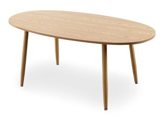 Table à manger ovale scandinave chêne clair Yolane | LesTendances.fr