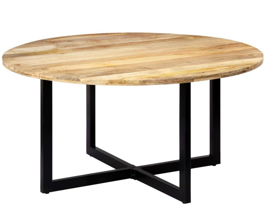 Home - Table ronde industrielle bois de manguier et fer noir Tuly 150