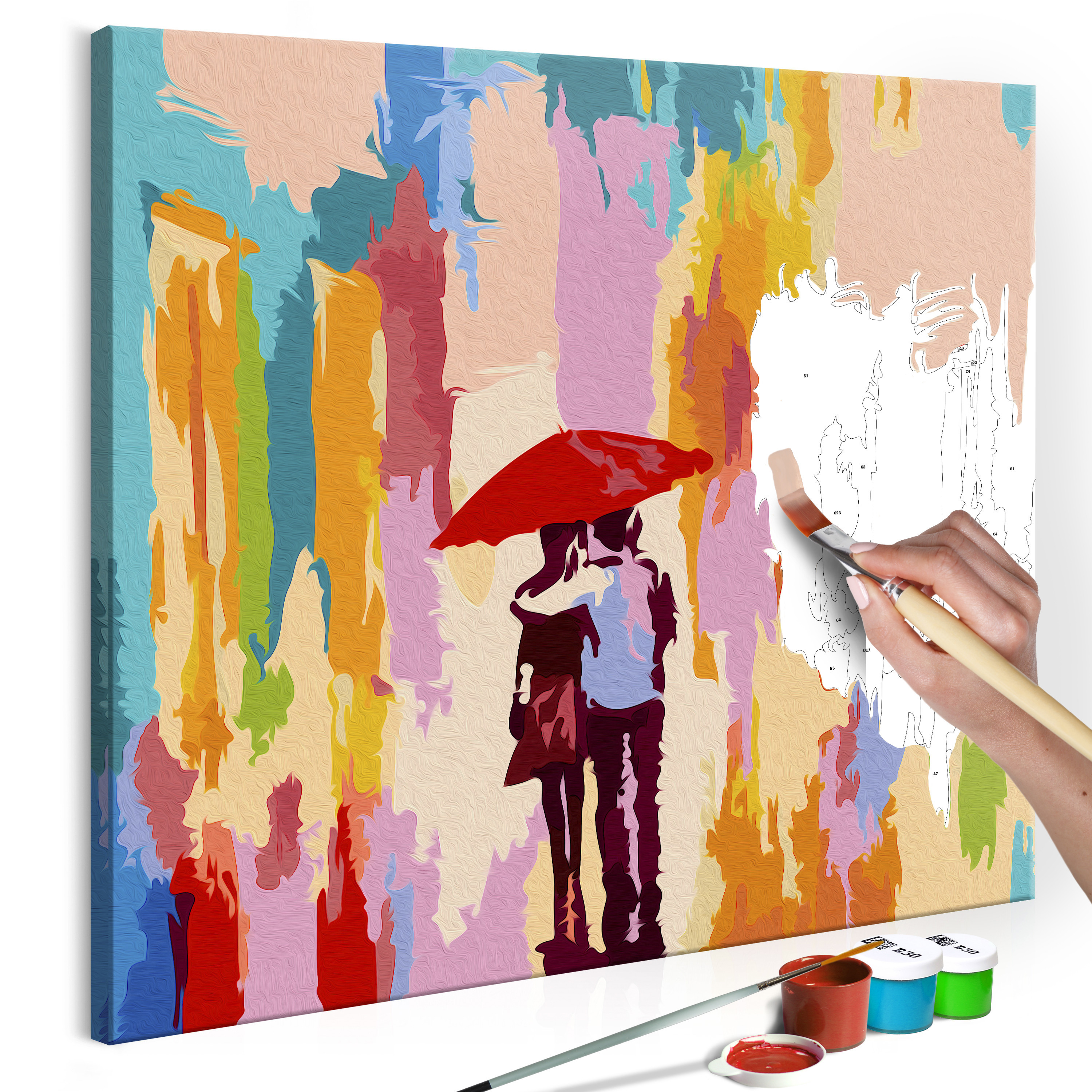 Artgeist Tableau   peindre  par soi m me Couple sous un 