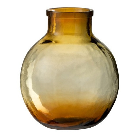 Vase boule verre transparent et orange Veeda - Lot de 2 ...