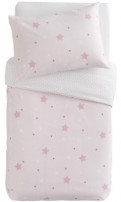 Doux Nid Parure Housse De Couette Et Taie Bebe 100 X 140 Cm Little Stars Imprime Etoiles Ciel Lestendances Fr